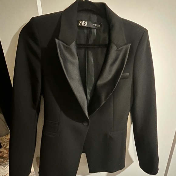 Zara Women's Black Tuxedo Jacket + Pants - Picture 4 of 7